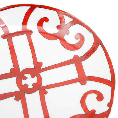 ガダルキヴィール パンプレート 17cm お皿 陶器 ホワイト/レッド 食器