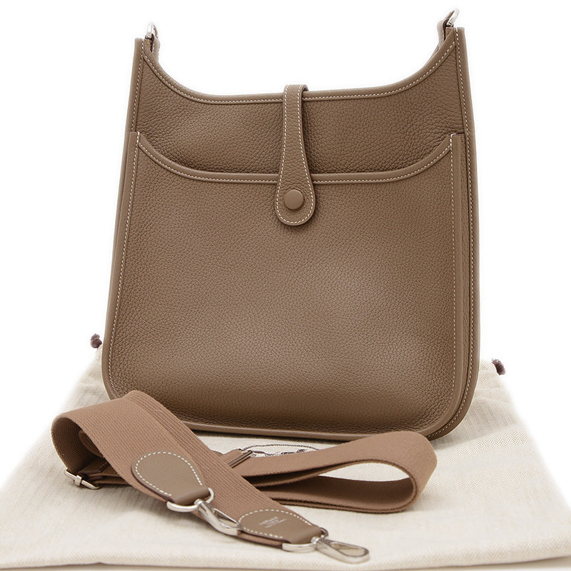 エブリン3PM トリヨン エトゥープ シルバー金具 Z刻印 ショルダーバッグ