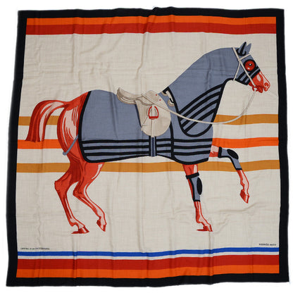 カレ140 馬着とともに シルク マルチカラー スカーフ