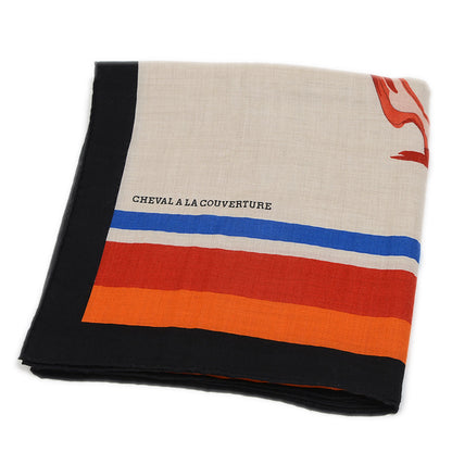 カレ140 馬着とともに シルク マルチカラー スカーフ