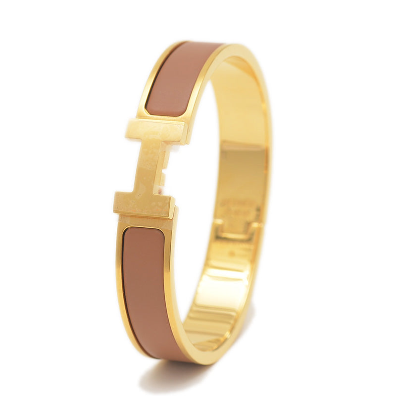 クリックHH クリッククラック PM バングル メタル ブラウン/ゴールド ブレスレット