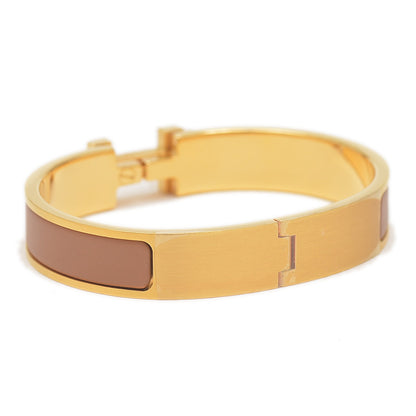 クリックHH クリッククラック PM バングル メタル ブラウン/ゴールド ブレスレット