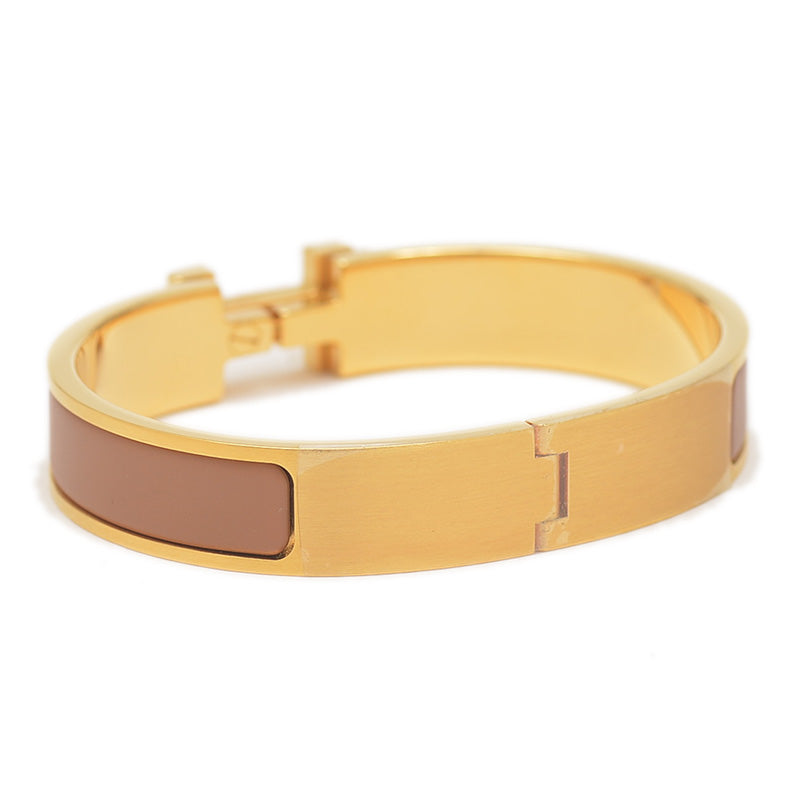 クリックHH クリッククラック PM バングル メタル ブラウン/ゴールド ブレスレット