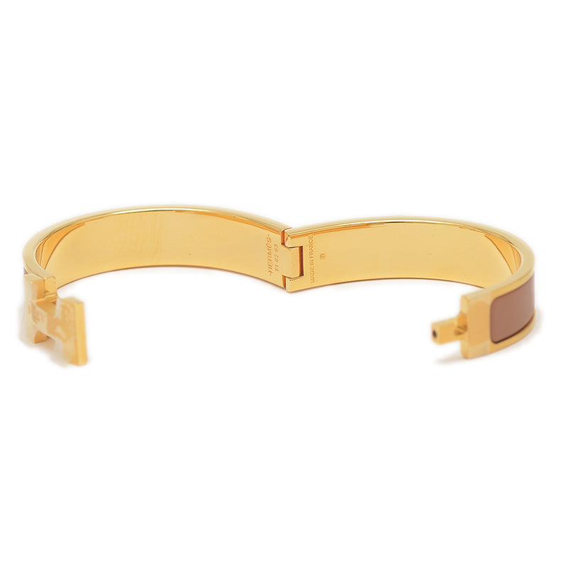 クリックHH クリッククラック PM バングル メタル ブラウン/ゴールド ブレスレット