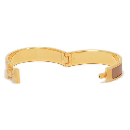 クリックHH クリッククラック PM バングル メタル ブラウン/ゴールド ブレスレット