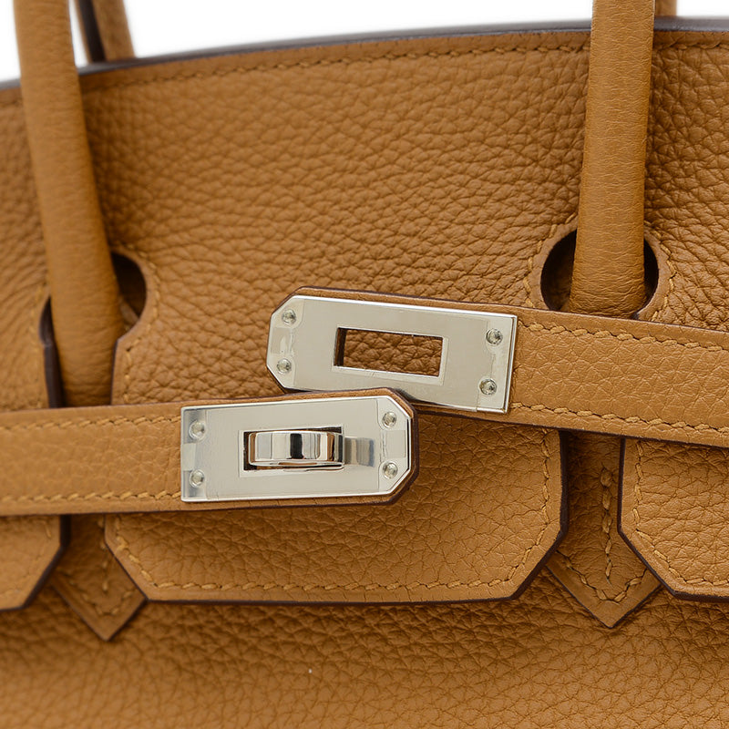 バーキン25 ヴェルソ トゴ キャラメル/ライム シルバー金具 Y刻印 ハンドバッグ