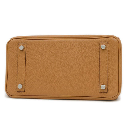 バーキン25 ヴェルソ トゴ キャラメル/ライム シルバー金具 Y刻印 ハンドバッグ