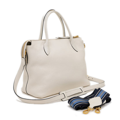 ヴィッテロダイノ 2WAY ショルダーバッグ レザー ホワイト 1BA157 ハンドバッグ