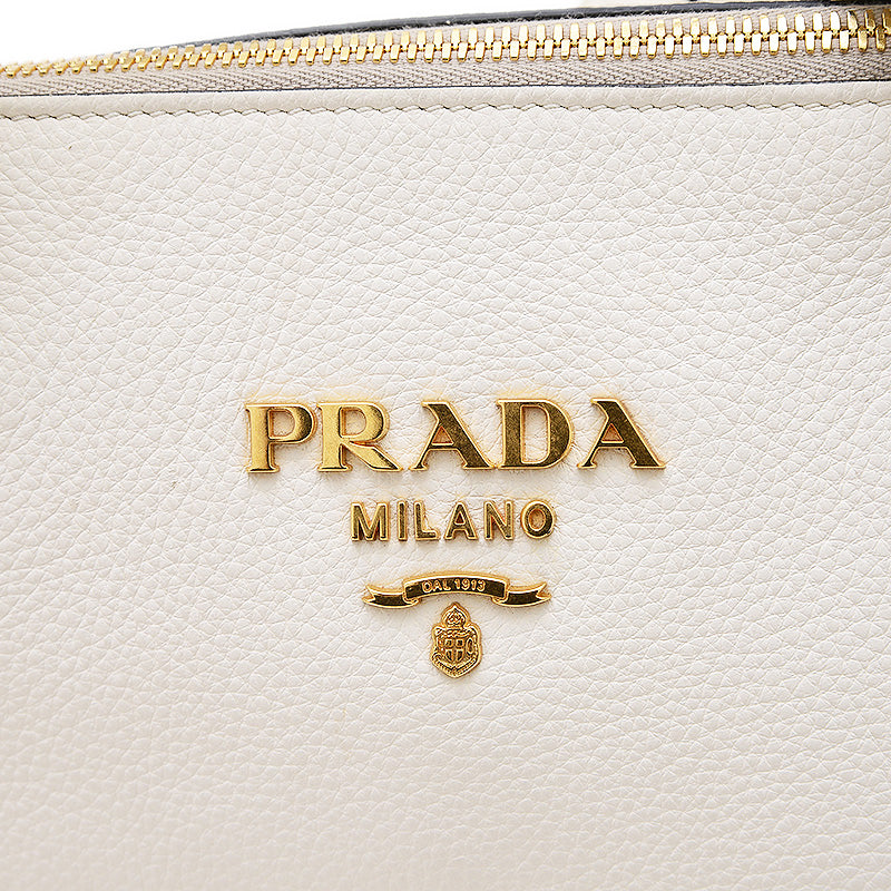 ヴィッテロダイノ 2WAY ショルダーバッグ レザー ホワイト 1BA157 ハンドバッグ