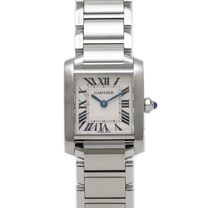 タンクフランセーズSM 白文字盤 SS クォーツ W51008Q3 腕時計