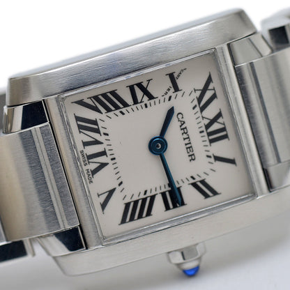 タンクフランセーズSM 白文字盤 SS クォーツ W51008Q3 腕時計