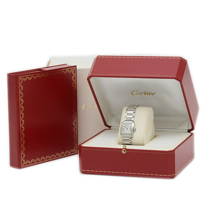 タンクフランセーズSM 白文字盤 SS クォーツ W51008Q3 腕時計