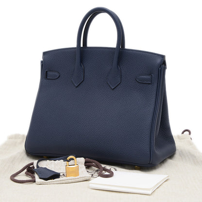 バーキン25 トゴ ブルーニュイ ゴールド金具 K刻印 ハンドバッグ