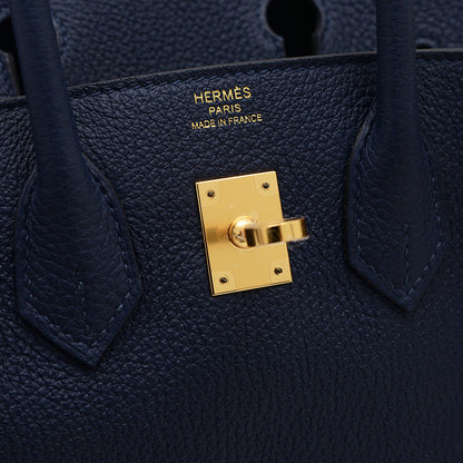 バーキン25 トゴ ブルーニュイ ゴールド金具 K刻印 ハンドバッグ