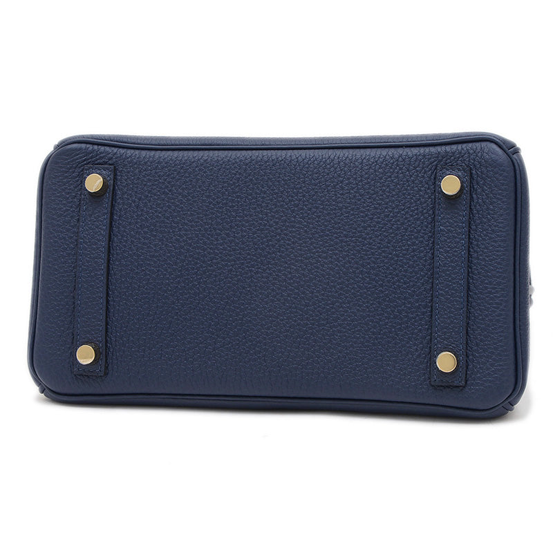 バーキン25 トゴ ブルーニュイ ゴールド金具 K刻印 ハンドバッグ