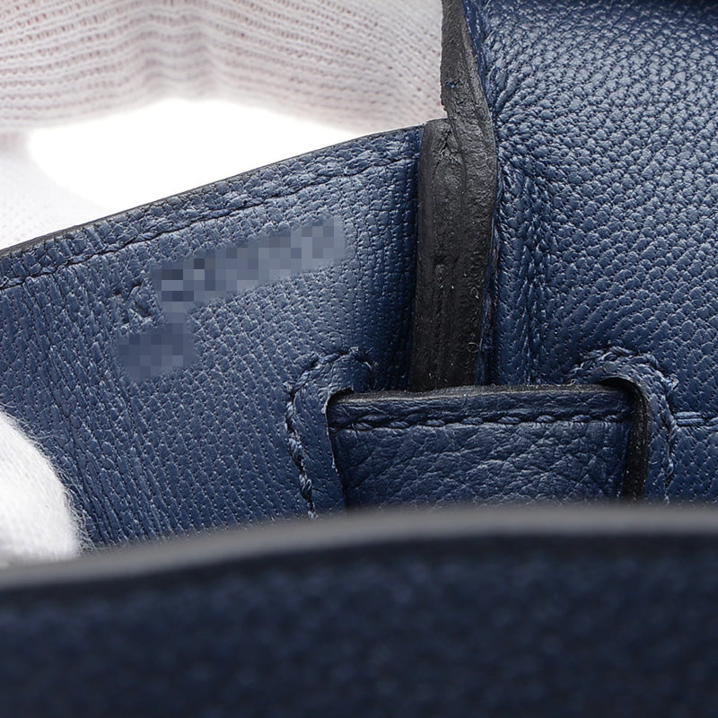 バーキン25 トゴ ブルーニュイ ゴールド金具 K刻印 ハンドバッグ