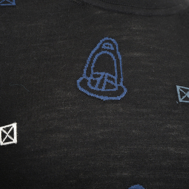 半袖ニット ウール混 ブラック レディース #36 ニット