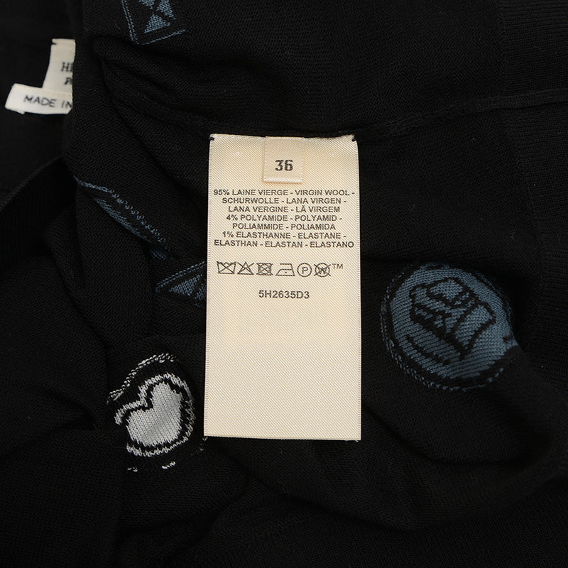 半袖ニット ウール混 ブラック レディース #36 ニット