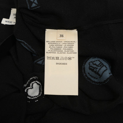 半袖ニット ウール混 ブラック レディース #36 ニット