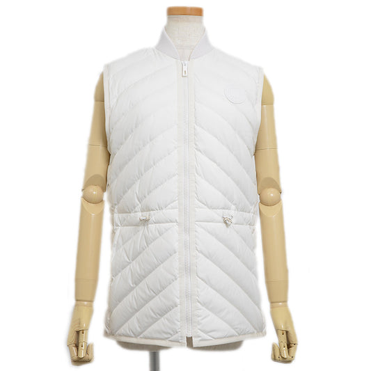 キルティング ロング ダウンベスト ホワイト レディース 34サイズ ダウンベスト