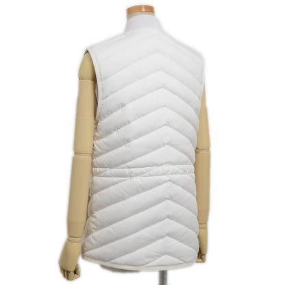 キルティング ロング ダウンベスト ホワイト レディース 34サイズ ダウンベスト