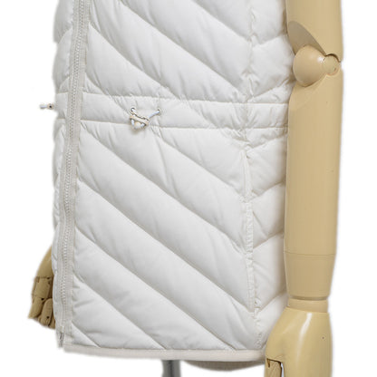 キルティング ロング ダウンベスト ホワイト レディース 34サイズ ダウンベスト