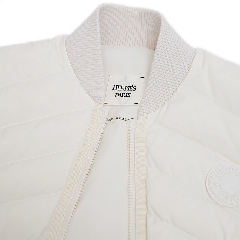 キルティング ロング ダウンベスト ホワイト レディース 34サイズ ダウンベスト