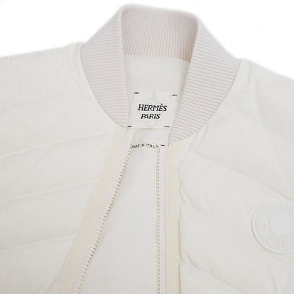 キルティング ロング ダウンベスト ホワイト レディース 34サイズ ダウンベスト