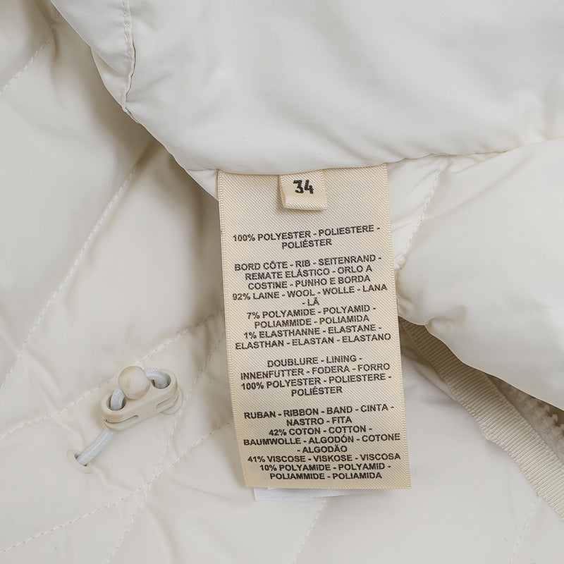 キルティング ロング ダウンベスト ホワイト レディース 34サイズ ダウンベスト