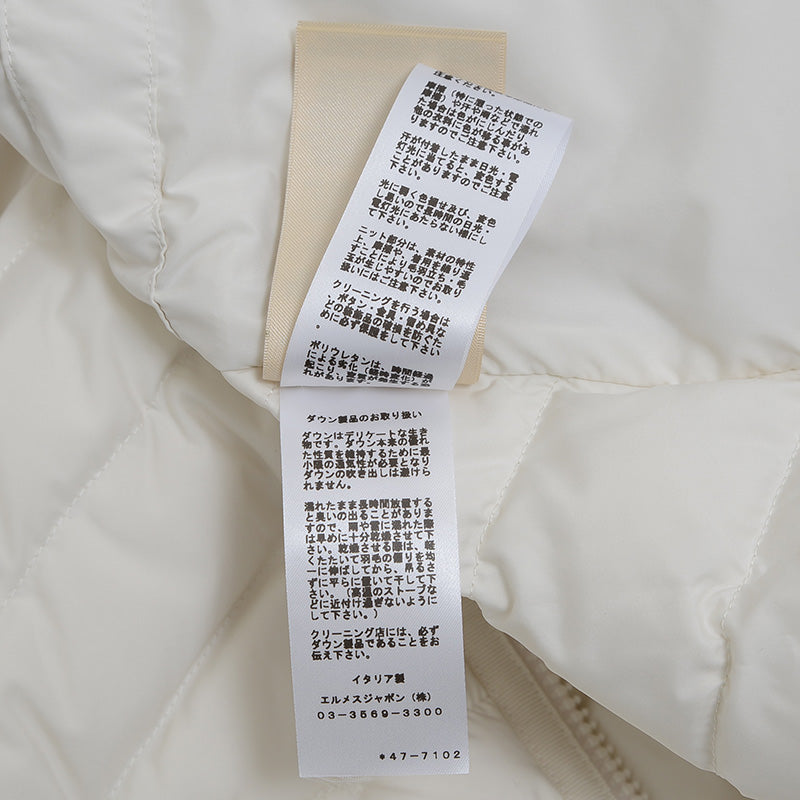 キルティング ロング ダウンベスト ホワイト レディース 34サイズ ダウンベスト