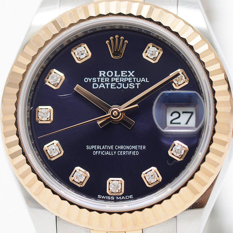 デイトジャスト 279171G オーベルジーヌ文字盤 レディース ランダム 腕時計