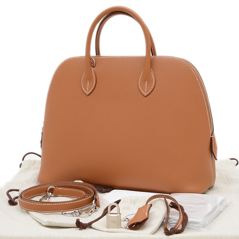 ボリード 1923 30cm エプソン ゴールド シルバー金具 U刻印 ハンドバッグ