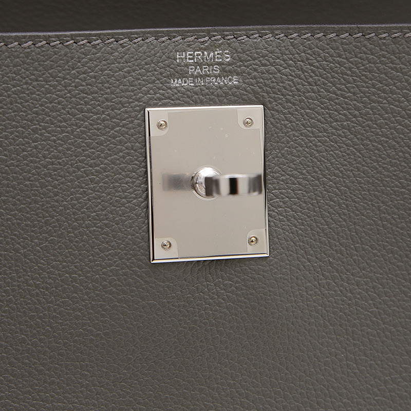 ケリー28 内縫い エバーカラー グリメイヤー シルバー金具 K刻印 ハンドバッグ