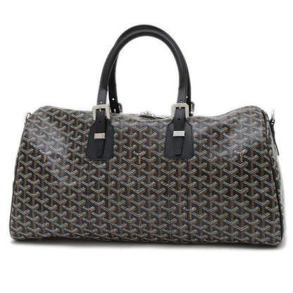 クロワジュール50 ボストンバッグ PVC/レザー ブラック シルバー金具 ボストンバッグ