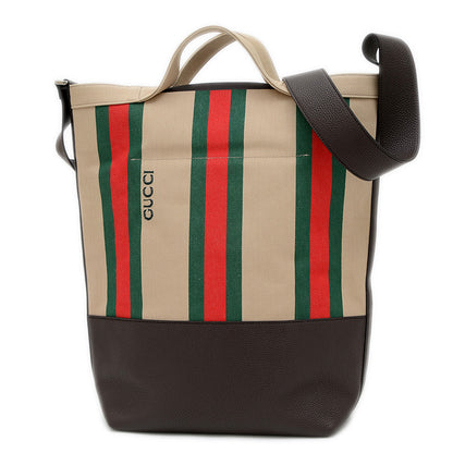 オフディア 2WAYバッグ シェリーライン キャンバス ベージュ/ブラウン 795816 トートバッグ