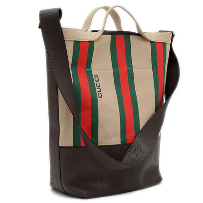 オフディア 2WAYバッグ シェリーライン キャンバス ベージュ/ブラウン 795816 トートバッグ