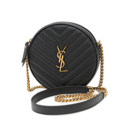 ヴィニル チェーンショルダーバッグ ブラック ゴールド金具 610436 ショルダーバッグ