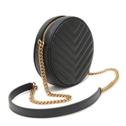 ヴィニル チェーンショルダーバッグ ブラック ゴールド金具 610436 ショルダーバッグ