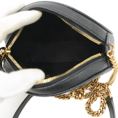 ヴィニル チェーンショルダーバッグ ブラック ゴールド金具 610436 ショルダーバッグ