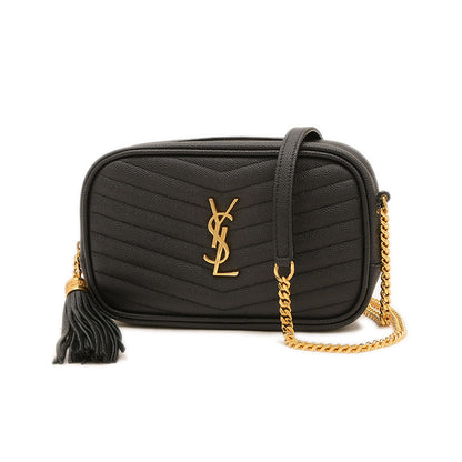 ルー チェーンショルダーバッグ レザー ブラック ゴールド金具 612579 ショルダーバッグ