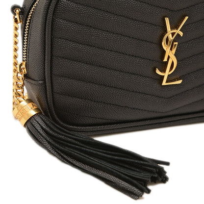 ルー チェーンショルダーバッグ レザー ブラック ゴールド金具 612579 ショルダーバッグ