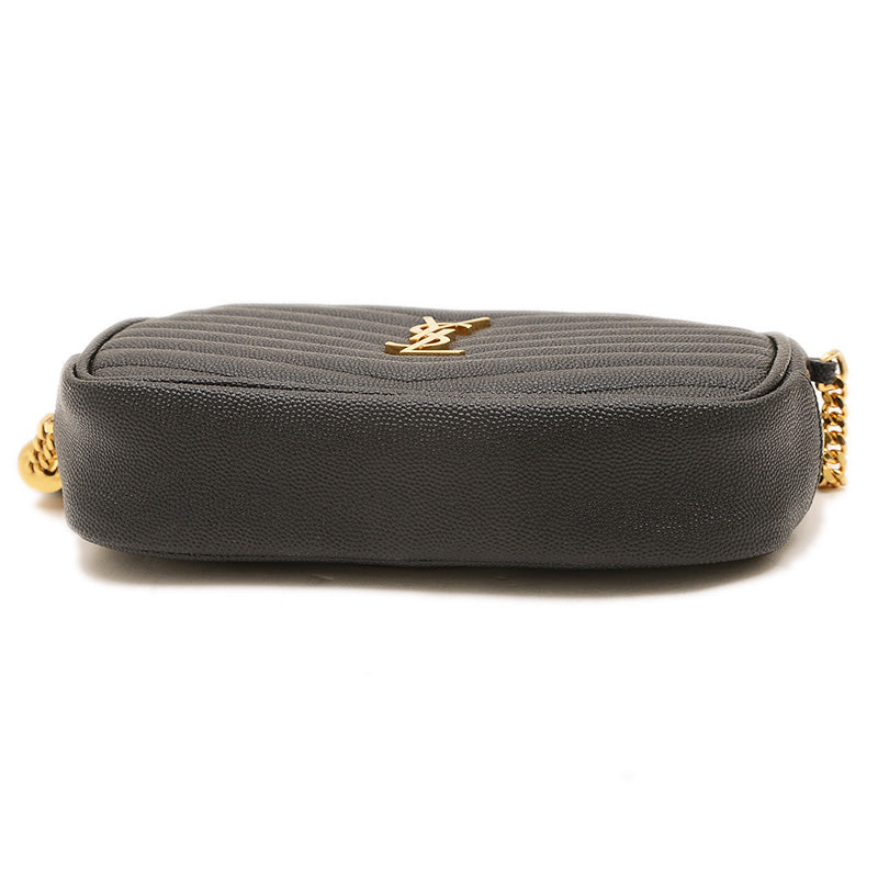 ルー チェーンショルダーバッグ レザー ブラック ゴールド金具 612579 ショルダーバッグ