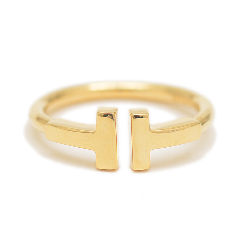 Tワイヤー リング K18YG 7号 ネックレス