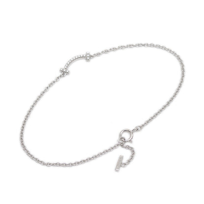 Tスマイル ミニ ブレスレット K18WG/ダイヤ ブレスレット