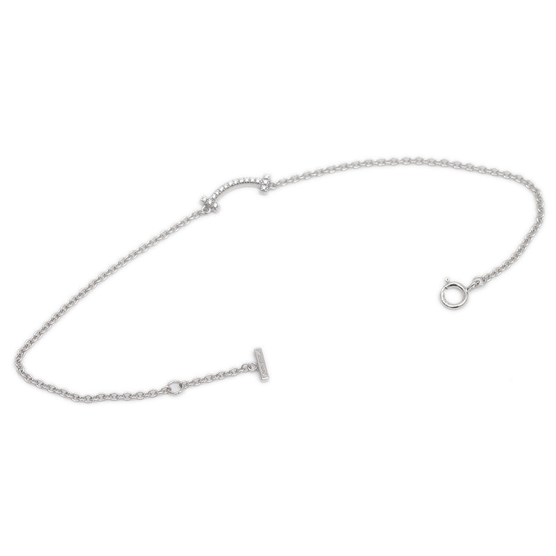 Tスマイル ミニ ブレスレット K18WG/ダイヤ ブレスレット