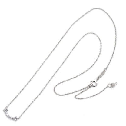 Tスマイル ミニ ネックレス K18WG/ダイヤ ネックレス