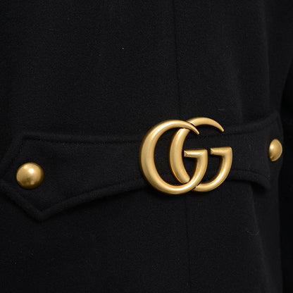 GGマーモント ウールコート ブラック レディース 36サイズ 494500 ダッフルコート