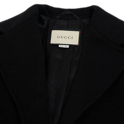 GGマーモント ウールコート ブラック レディース 36サイズ 494500 ダッフルコート