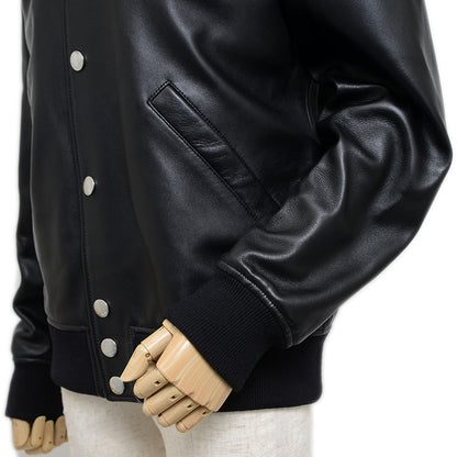 ラウンド スター レザージャケット ラムスキン ブラック メンズ サイズ48 ジャケット