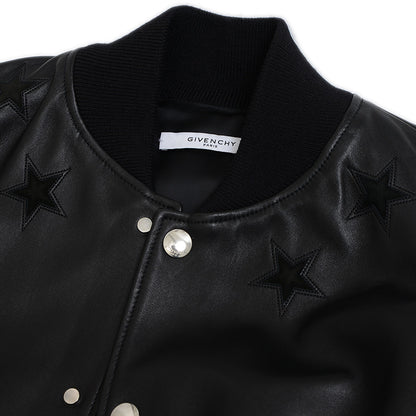 ラウンド スター レザージャケット ラムスキン ブラック メンズ サイズ48 ジャケット